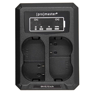 Dually Charger for Nikon EN-EL15, EN-EL15A, and EN-EL15B