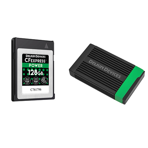 128GB CFexpress POWER Memory Card and USB 3.2 CFexpress Memory Card Reader Image 0