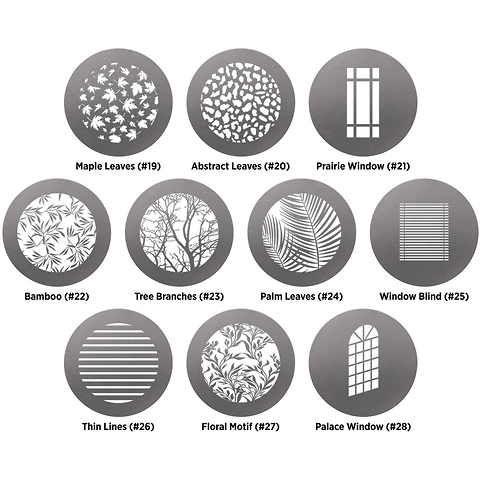 Environmental Gobo Pack for Optical Spot by Lindsay Adler (10 Pack) Image 0