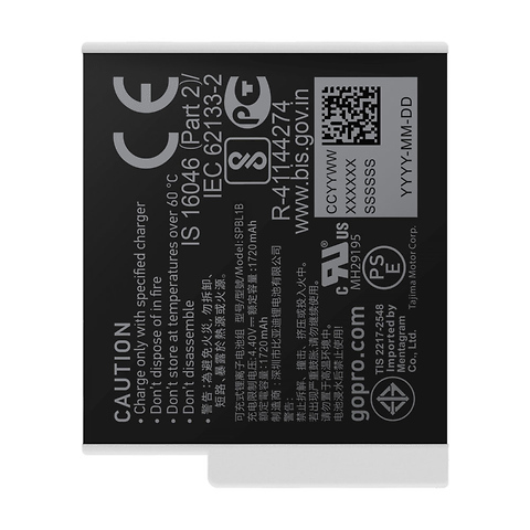 Enduro Rechargeable Li-Ion Battery for HERO9/HERO10 Black Image 1