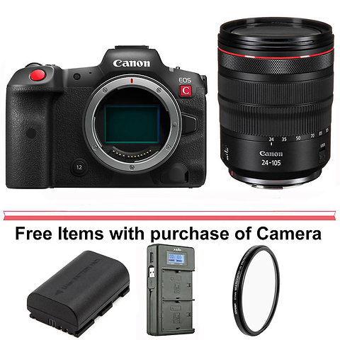 EOS R5 C Digital Mirrorless Cinema Camera with 24-105 f/4L Lens Image 0