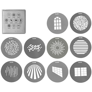 Bowens Mount Projection Attachment Gobo Set 1 (10 Pcs)