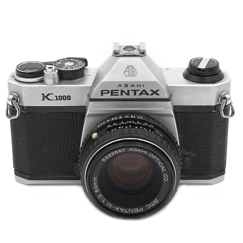 K1000 Film Camera Body with 50mm f/2.0 Lens Kit Chrome - Pre-Owned Image 0