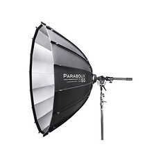 55 in. Deep Parabolic Reflector with Focus Mount Pro and Cage Mount Strobe Adapter for Bowens Image 0