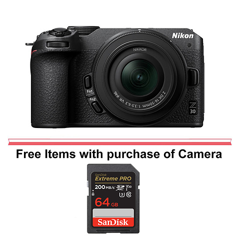 Z 30 Mirrorless Digital Camera with 16-50mm Lens & Nikon Creators Accessory Kit Image 7