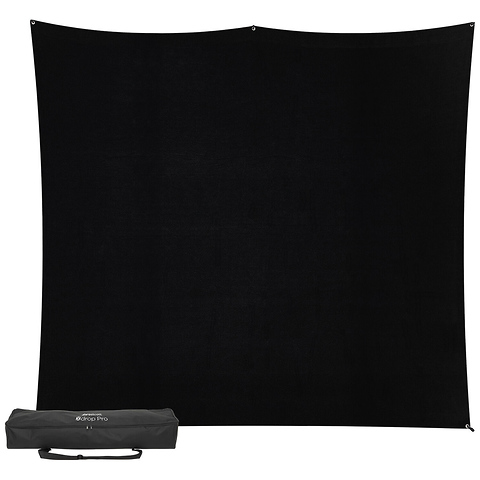 8 x 8 ft. X-Drop Fabric Backdrop Kit (Rich Black) Image 0
