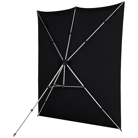 8 x 8 ft. X-Drop Fabric Backdrop Kit (Rich Black) Image 3