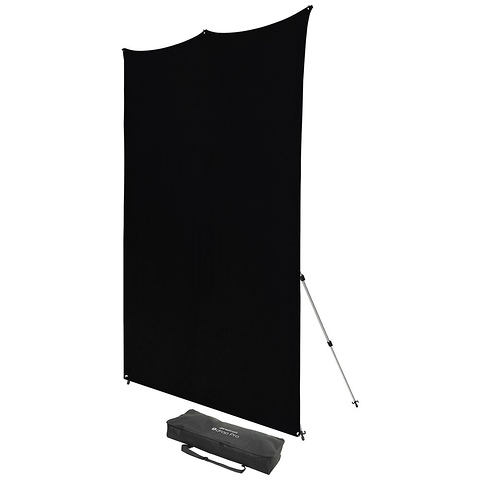 8 x 8 ft. X-Drop Fabric Backdrop Kit (Rich Black) Image 1