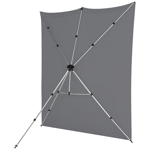 8 x 8 ft. X-Drop Fabric Backdrop Kit (Neutral Gray) Image 3