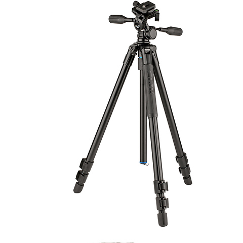 Pro AL-523-3W Aluminum 3-Section Tripod with Arca-Type 3-Way Pan-Tilt Head Image 0