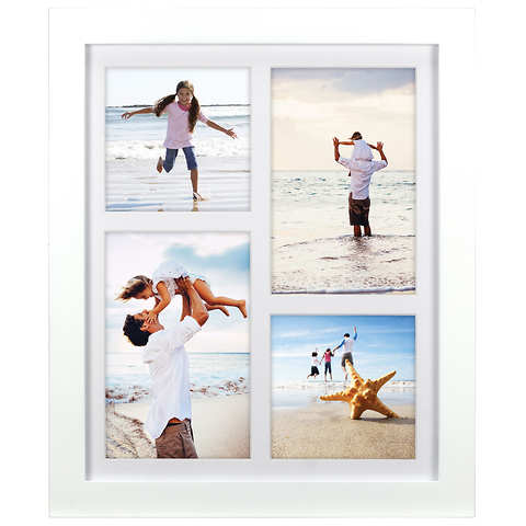 4 Opening Collage Picture Frame (White) Image 0