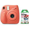 INSTAX Mini 7+ Instant Film Camera (Coral) Thumbnail 0