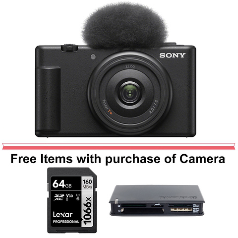  Sony ZV-1F Vlog Camera for Content Creators and Vloggers with  Vlogger Accessory Kit, Small Black : Electronics