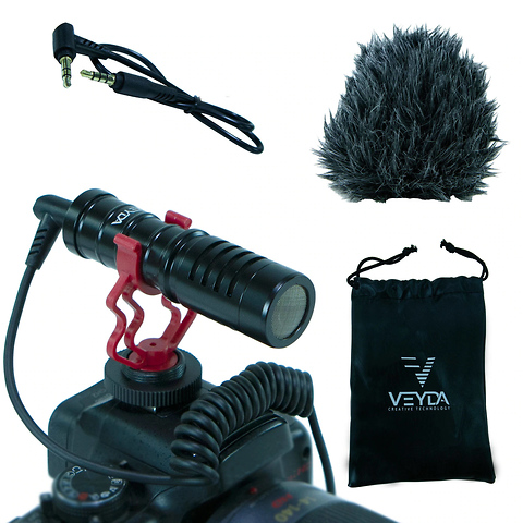 Veyda VD-SG1 Compact Cardioid Shotgun Microphone for Smartphones and Cameras Image 0