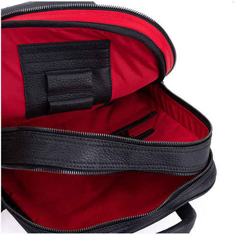 Q Backpack (Black with Red Lining & Insert) Image 2