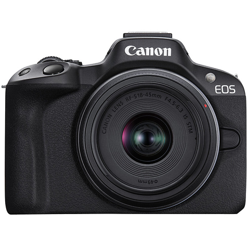 EOS R50 Mirrorless Digital Camera with 18-45mm and 55-210mm Lens (Black) Image 3