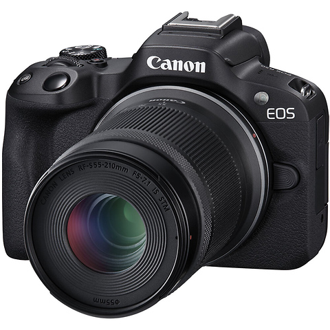 EOS R50 Mirrorless Digital Camera with 18-45mm and 55-210mm Lens (Black) Image 1