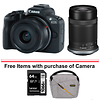 EOS R50 Mirrorless Digital Camera with 18-45mm and 55-210mm Lens (Black) Thumbnail 0