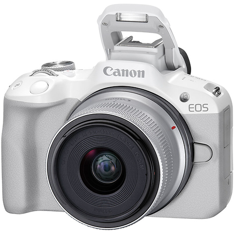 EOS R50 Mirrorless Digital Camera with 18-45mm Lens (White) Image 2