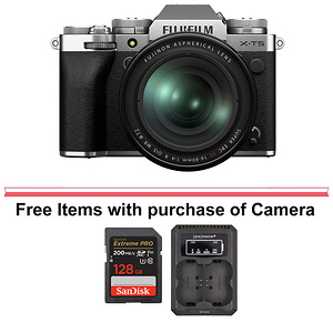 X-T5 Mirrorless Digital Camera with 16-80mm Lens (Silver)
