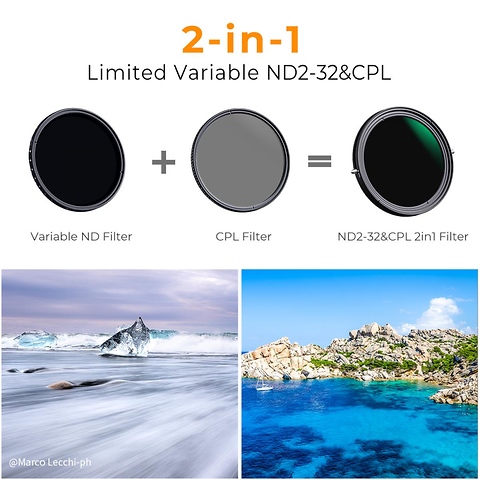 K&F Concept 72mm Nano-X Circular Polarizer & Fader ND HD - Pre-Owned Image 1