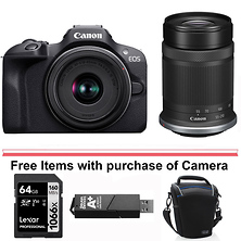 EOS R100 Mirrorless Digital Camera with 18-45mm Lens and 55-210mm Lens Image 0