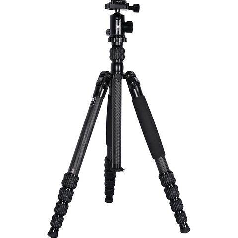 T-1205 Carbon Fiber Travel Tripod with E-10 Ball Head Image 0