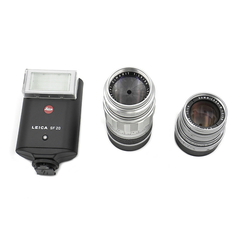 M6 Film Camera Body w/ 50mm & 90mm Chrome Lenses & SF20 Flash Kit - Pre-Owned Image 3