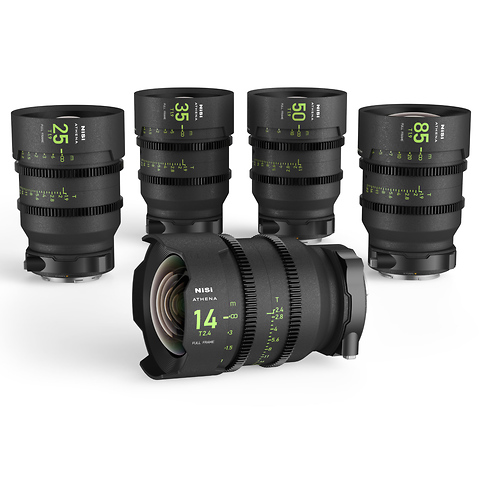 ATHENA Prime T2.4/1.9 Full-Frame 5-Lens Kit (Canon RF, Drop-In Filter Mounts) Image 0