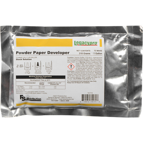 Powder Developer for B&W Paper (Makes 1 gal) Image 0