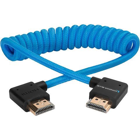 Kondor Blue Coiled Right-Angle High-Speed HDMI Cable (12 to 24 ...
