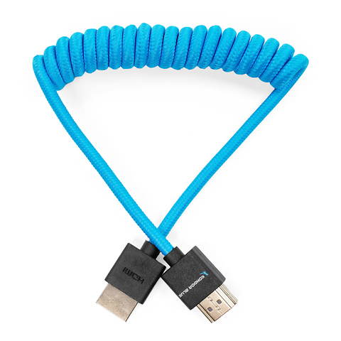 Coiled High-Speed HDMI Cable (12 to 24 in., Blue) Image 1
