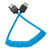 Coiled High-Speed HDMI Cable (12 to 24 in., Blue) Thumbnail 2