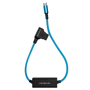 D-Tap to USB-C Power Delivery Cable for Mirrorless Cameras (16 in., Blue)