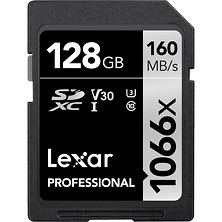 128GB Professional 1066x UHS-I SDXC Memory Card (SILVER Series) Image 0