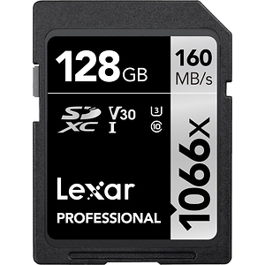 128GB Professional 1066x UHS-I SDXC Memory Card (SILVER Series)