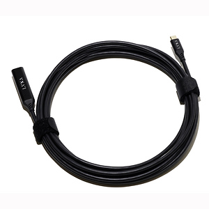 16.4 ft. Female USB-C to Male USB-C Active Extension Cable (Black)
