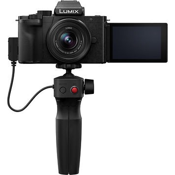 Lumix G100D Mirrorless Camera with 12-32mm Lens and Tripod Grip