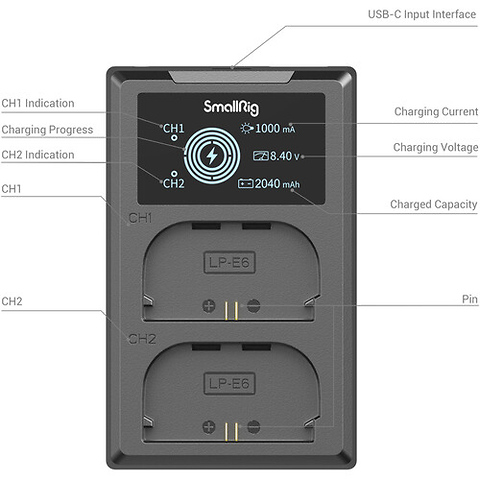 LP-E6NH 2-Battery Kit with Dual Charger Image 5