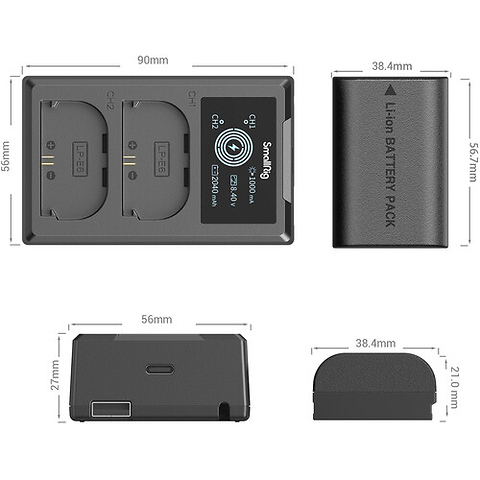 LP-E6NH 2-Battery Kit with Dual Charger Image 2