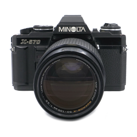 X-570 Film Camera Body w/ Rokkor-X 135mm f/3.5 Lens Kit - Pre-Owned Image 2