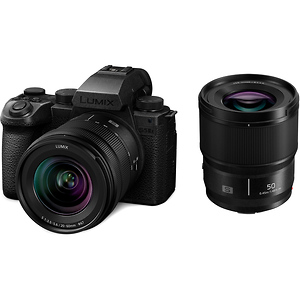 Lumix DC-S5 IIX Mirrorless Digital Camera with 20-60mm and 50mm Lenses (Black)
