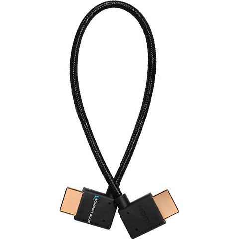 12 in. Right-Angle to Left-Angle High-Speed HDMI Cable (Raven Black) Image 3