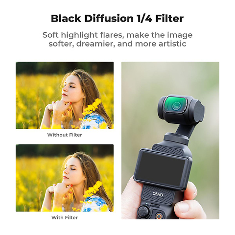 Magnetic CPL + Black Mist 1/4 + VND (1 to 5 stops) Filter Set for DJI Osmo Pocket 3 Image 4