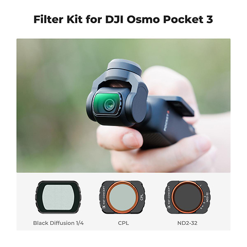 Magnetic CPL + Black Mist 1/4 + VND (1 to 5 stops) Filter Set for DJI Osmo Pocket 3 Image 1