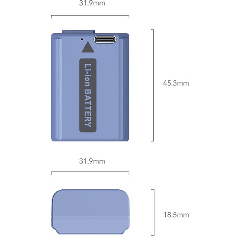 NP-FW50 USB-C Rechargeable Camera Battery Image 2