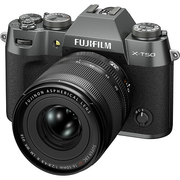X-T50 Mirrorless Camera with XF 16-50mm f/2.8-4.8 Lens (Charcoal Silver)