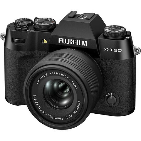 X-T50 Mirrorless Camera with 15-45mm f/3.5-5.6 Lens (Black) Image 1