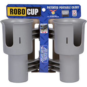 Clamp-On Dual-Cup & Drink Holder (Gray)