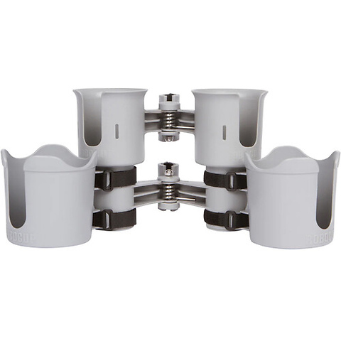 Clamp-On Dual-Cup & Drink Holder (Gray) Image 6